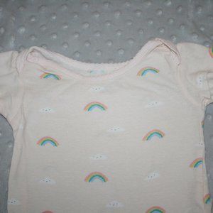 3/$20 Baby girl onesie rainbows cloud 6 months